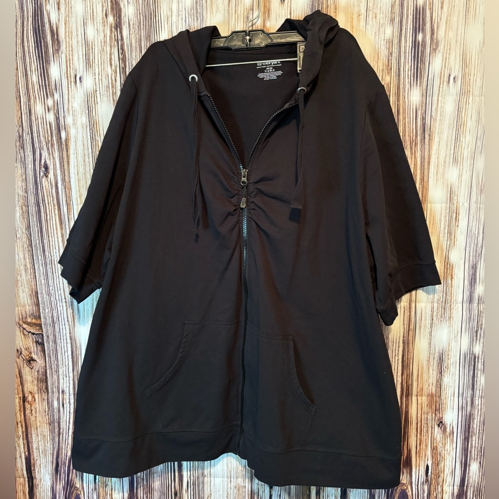 Lane Bryant Black Zip-Up